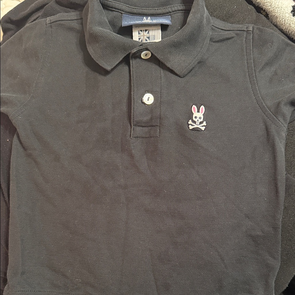 Psycho Bunny Charcoal Polo with Iconic Emblem